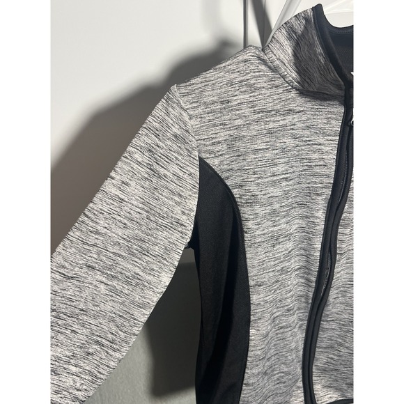 St. John's Bay Active Women's Petite PS Full Zip Quick-Dri Athletic Jacket Gray - Picture 2 of 4